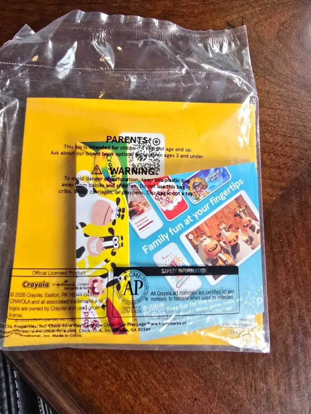 Chick-fil-A Crayola Play Kids Meal Toy Moo Missions Activity Book & Crayons Set